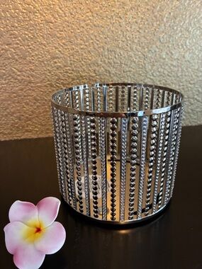 Bath & Body Works Silver Bling Glitz  3 Wick Candle Holder